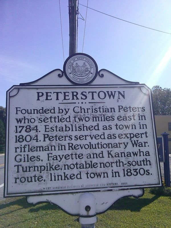 Peterstown Marker image. Click for full size.