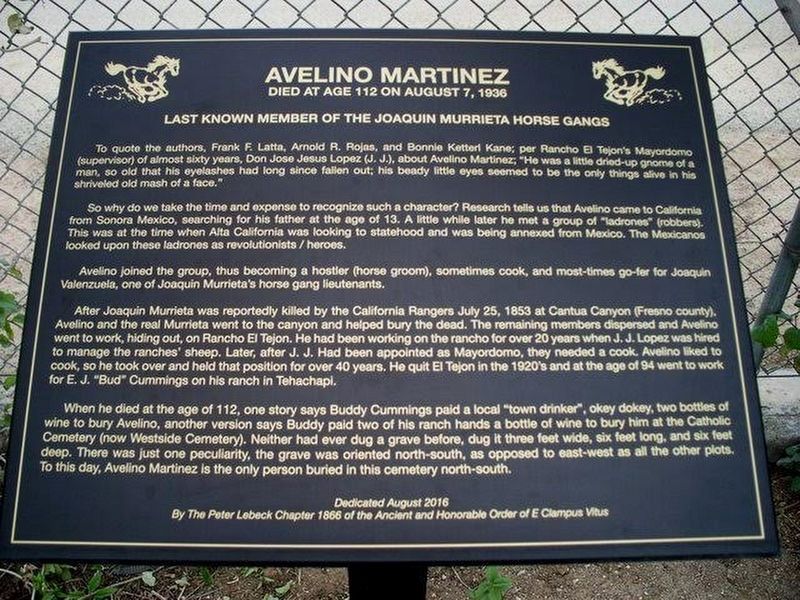 Avelino Martinez Marker image. Click for full size.