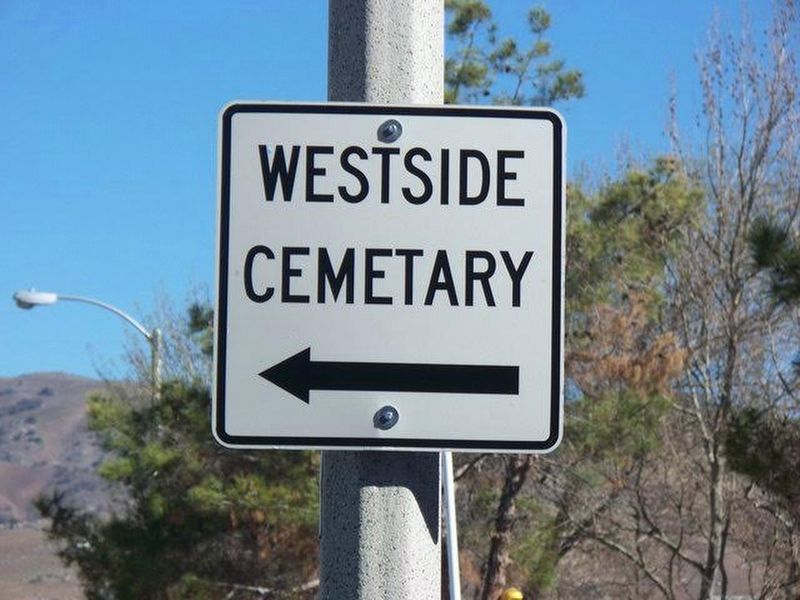 Cemetery Directional Sign image. Click for full size.