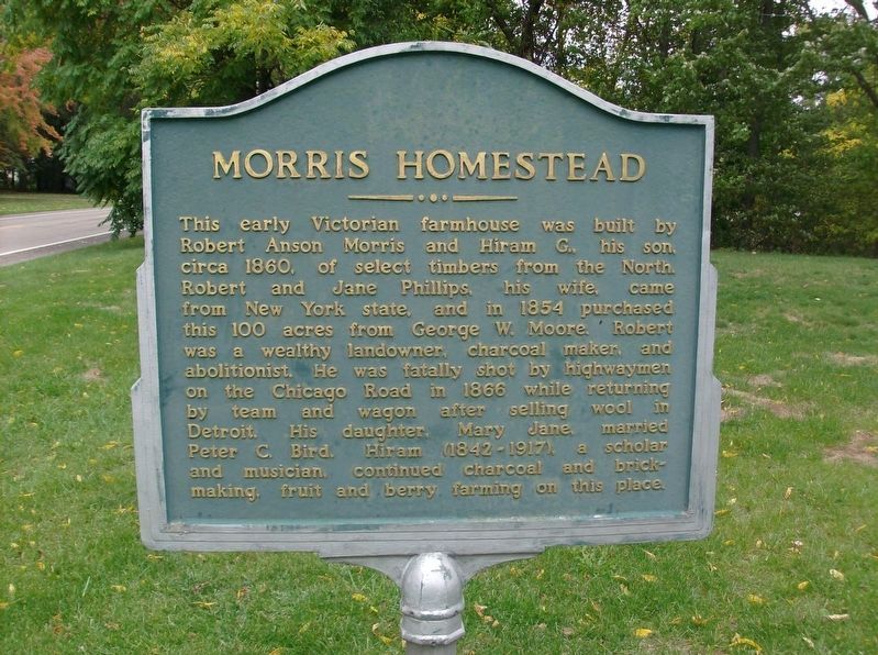 Morris Homestead Marker - Side 1 image. Click for full size.