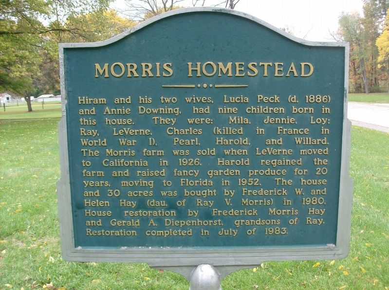 Morris Homestead Marker - Side 2 image. Click for full size.