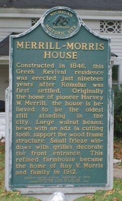 Merrill-Morris House Marker image. Click for full size.