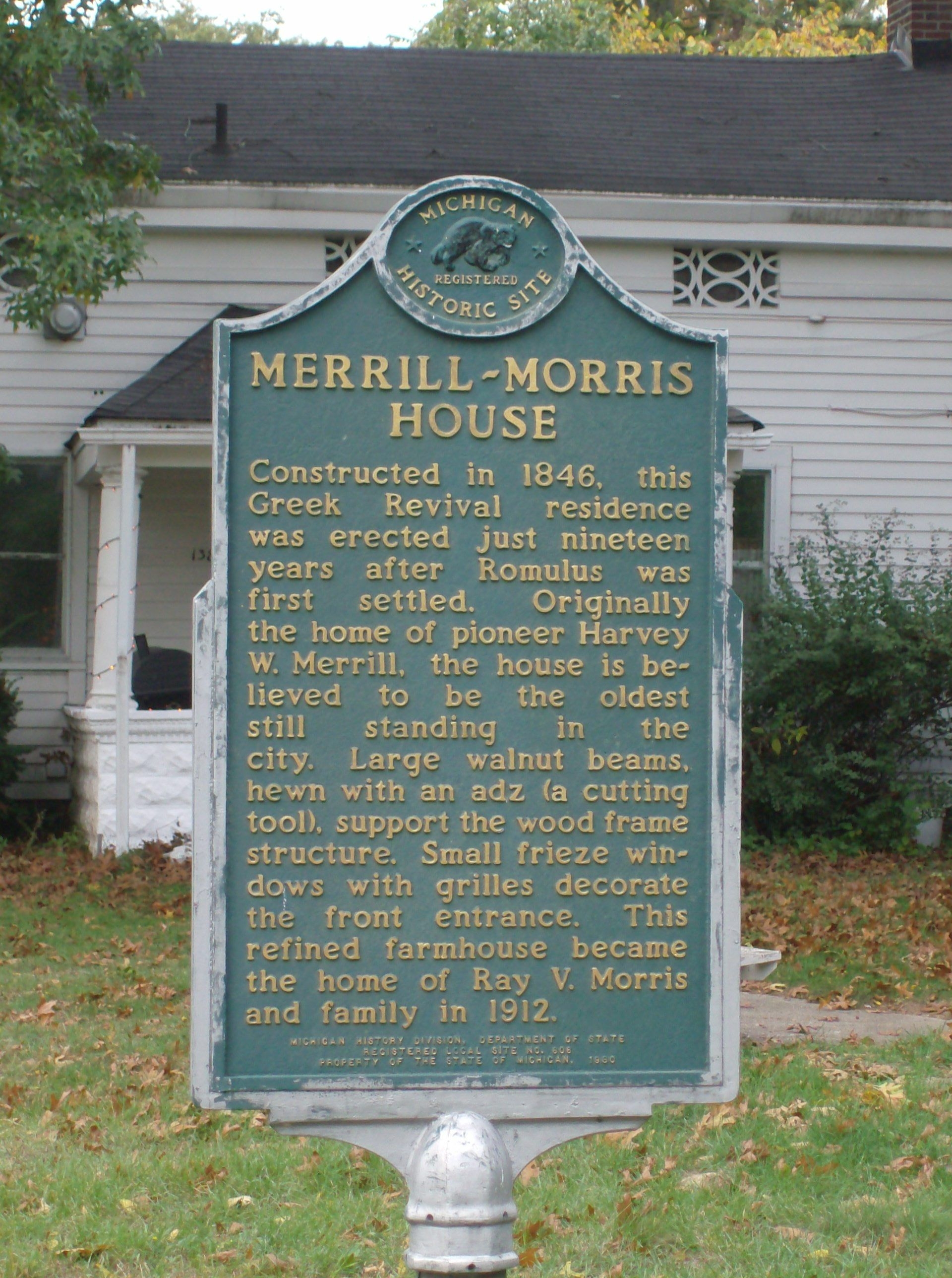 Merrill-Morris House Marker