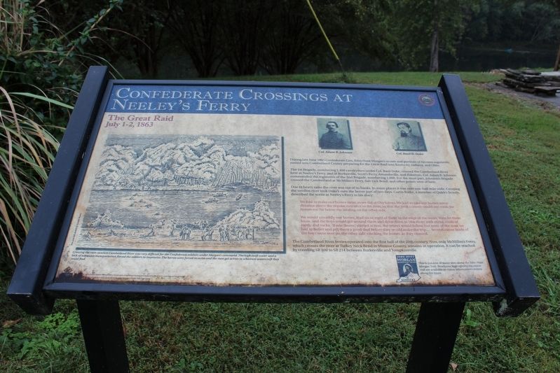Confederate Crossings at Neeley's Ferry Marker. Click for full size. Confederate Crossings at Neeley's Ferry Marker image. Click for full size.