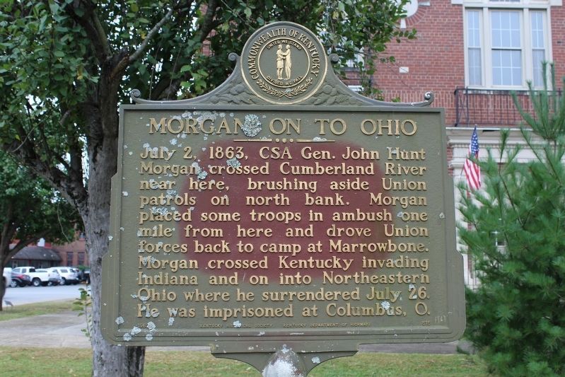 Morgan On To Ohio Marker. Click for full size. Morgan On To Ohio Marker image. Click for full size.
