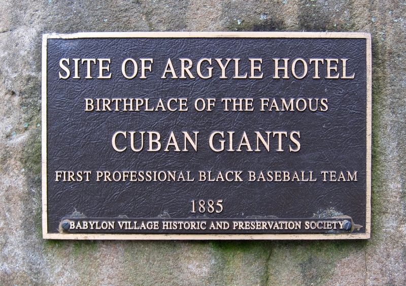 The Cuban Giants Marker image. Click for full size.