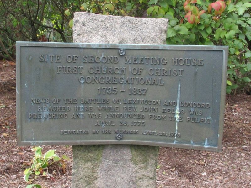 Site of Second Meeting House Marker. Click for full size. Site of Second Meeting House Marker image. Click for full size.