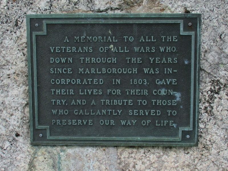 Marlborough Veterans Monument image. Click for full size.