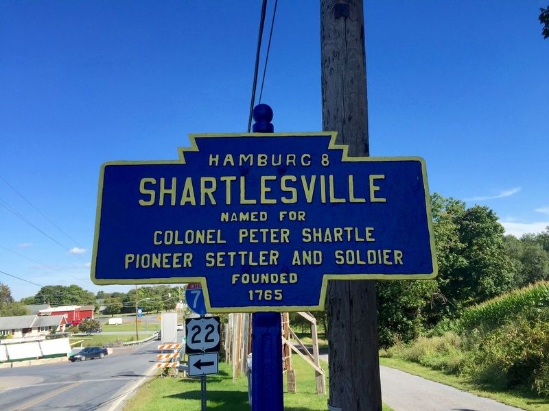 Shartlesville Marker image. Click for full size.