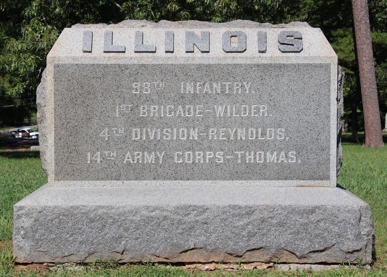 98th Illinois Infantry Marker. Click for full size. 98th Illinois Infantry Marker image. Click for full size.