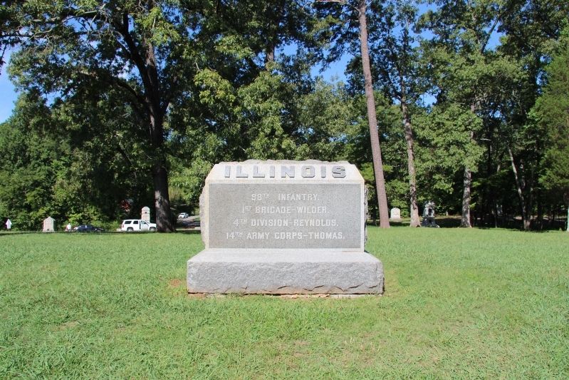 98th Illinois Infantry Marker. Click for full size. 98th Illinois Infantry Marker image. Click for full size.
