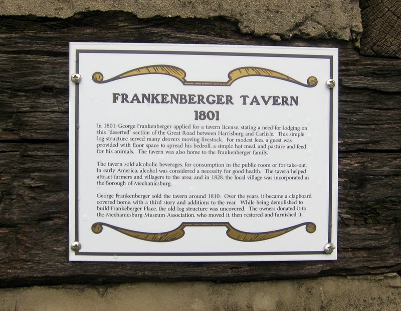 Frankenberger Tavern Marker image. Click for full size.