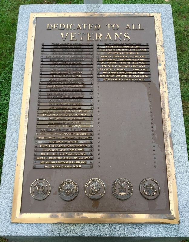 Rolling Green Cemetery Veterans' Memorial Marker image. Click for full size.