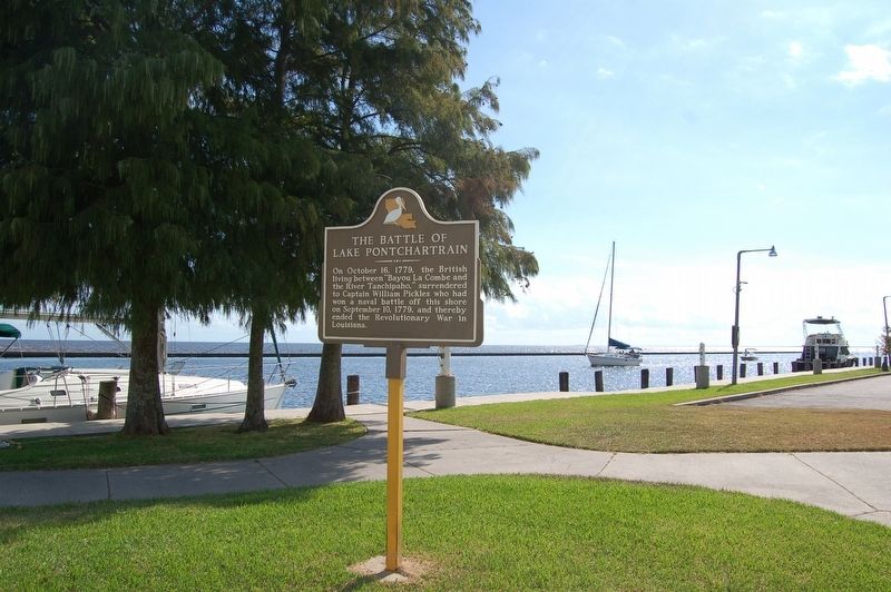 Battle of Lake Pontchartrain Marker image. Click for full size.