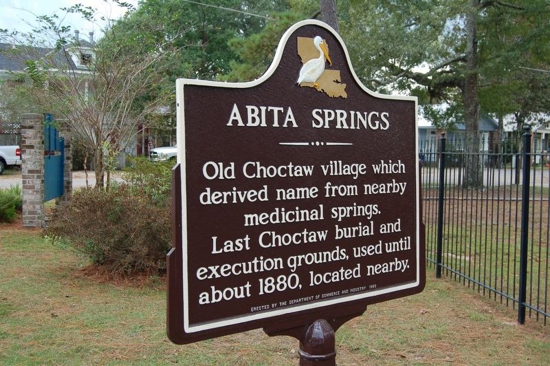 Abita Springs Marker. Click for full size. Abita Springs Marker image. Click for full size.