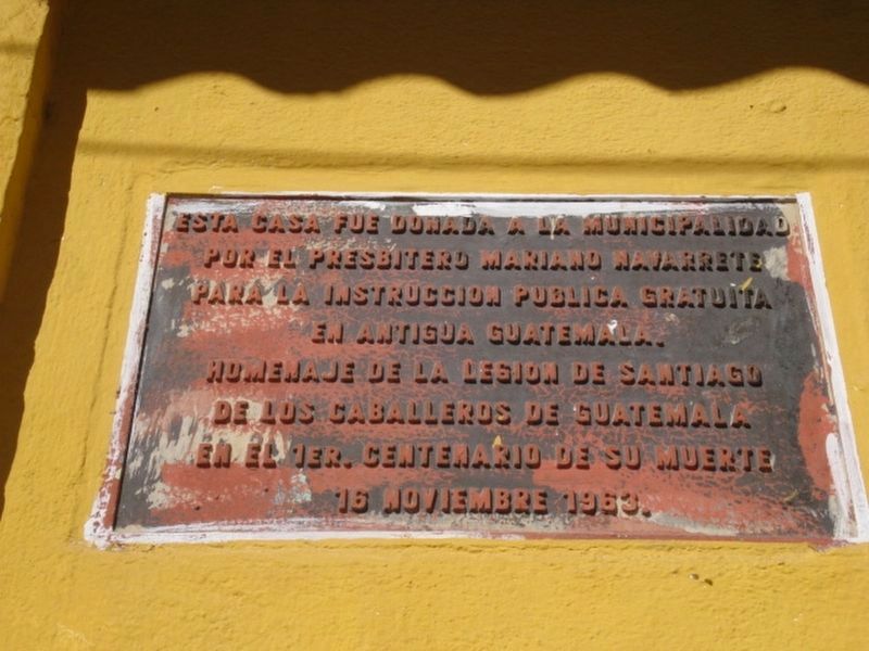 Mariano Navarrete Marker. Click for full size. Mariano Navarrete Marker image. Click for full size.