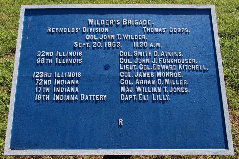 Wilder's Brigade Marker image. Click for full size.