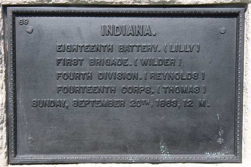 18th Indiana Battery Marker. Click for full size. 18th Indiana Battery Marker image. Click for full size.