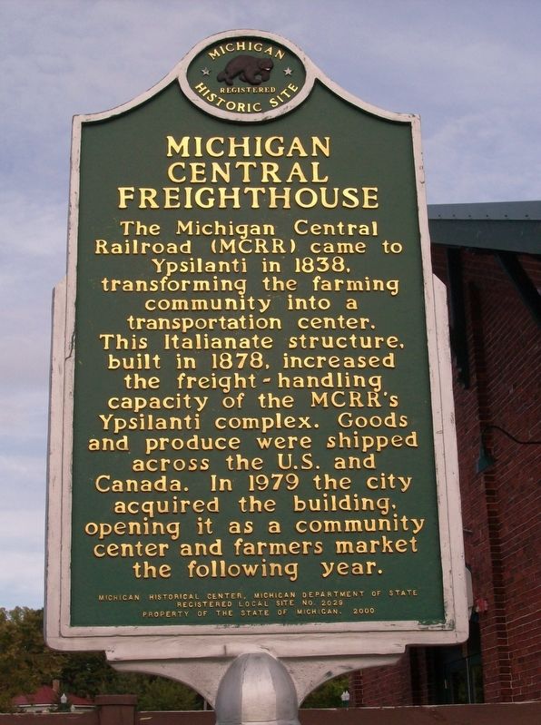 Michigan Central Freighthouse Marker image. Click for full size.