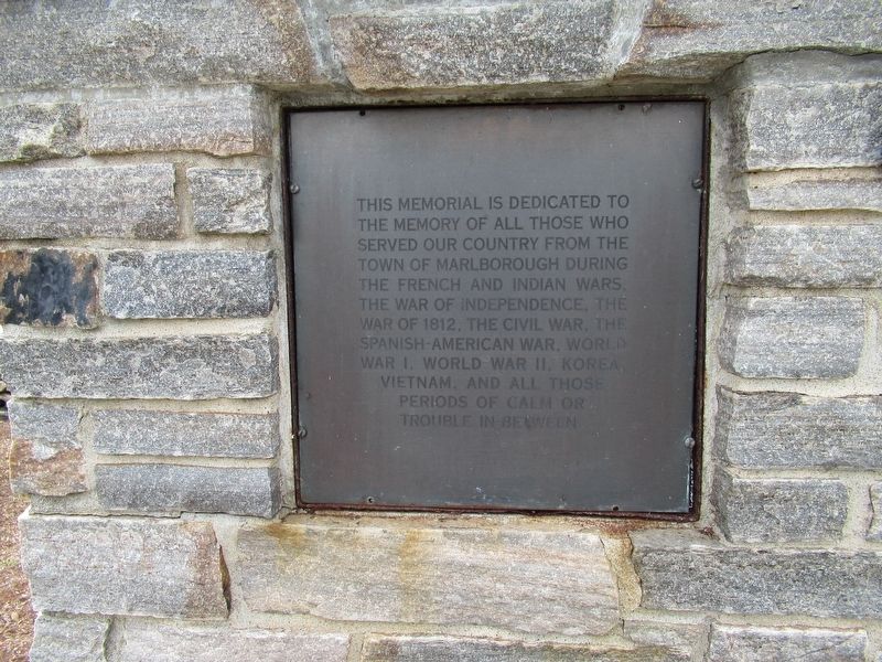 Marlborough Veterans Memorial image. Click for full size.