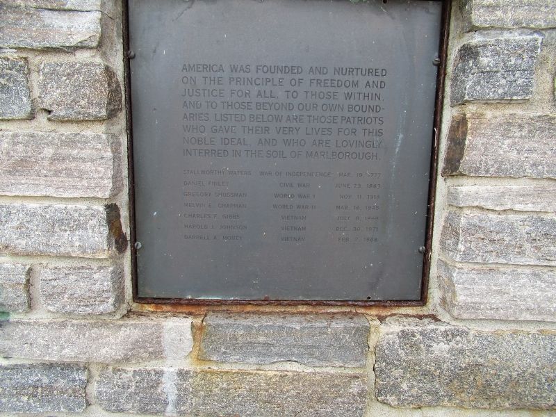 Marlborough Veterans Memorial image. Click for full size.