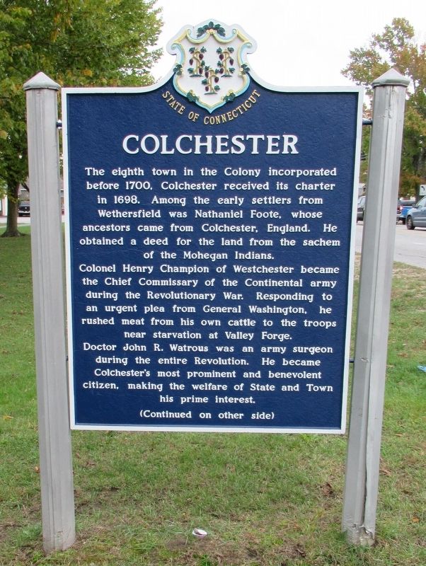 Colchester Marker. Click for full size. Colchester Marker image. Click for full size.