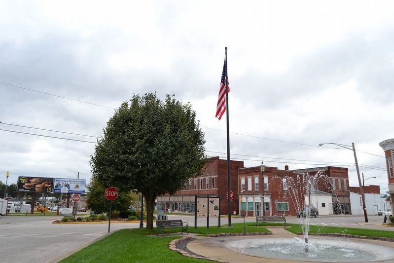 Marker at Park in Downtown Loogootee. Click for full size. Marker at Park in Downtown Loogootee image. Click for full size.