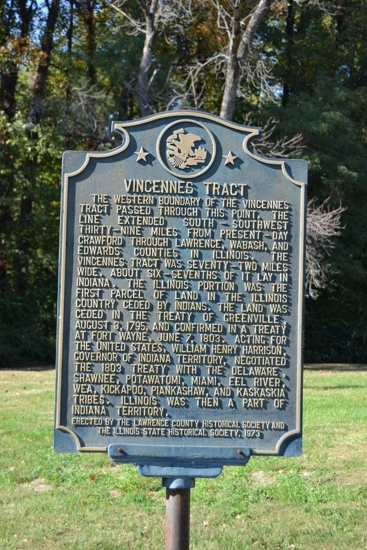 Vincennes Tract Marker image. Click for full size.