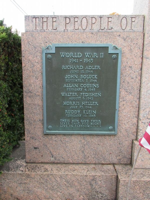 Colchester World War II - Korean Conflict Monument image. Click for full size.