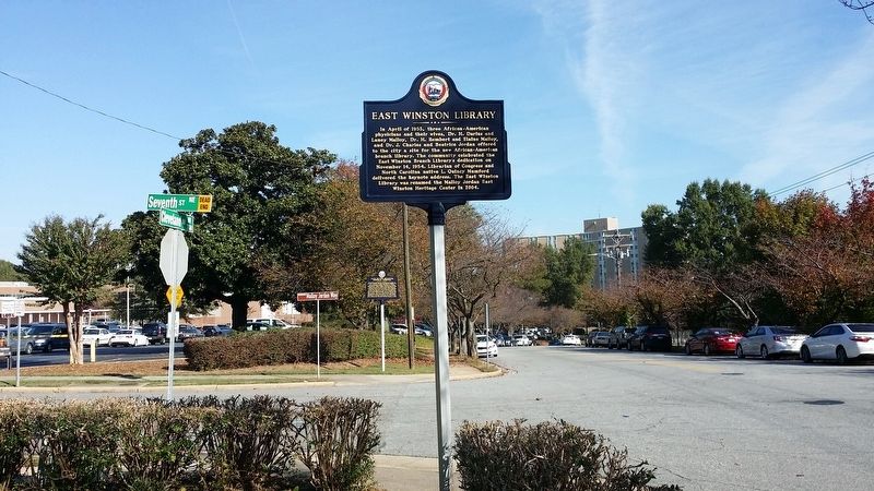 East Winston Library Marker image. Click for full size.