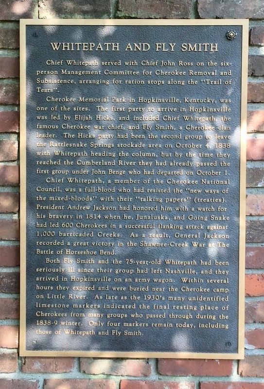 Tablet about Chief Whitepath & Fly Smith. image. Click for full size.