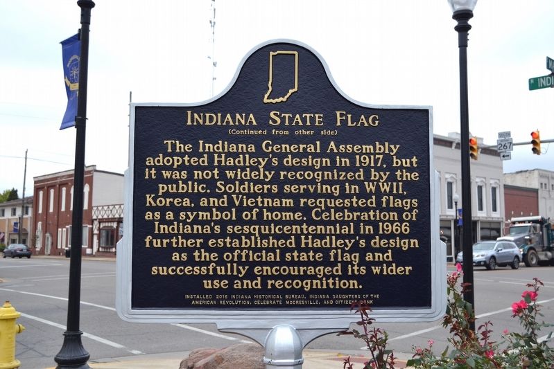 Indiana State Flag Marker image. Click for full size.