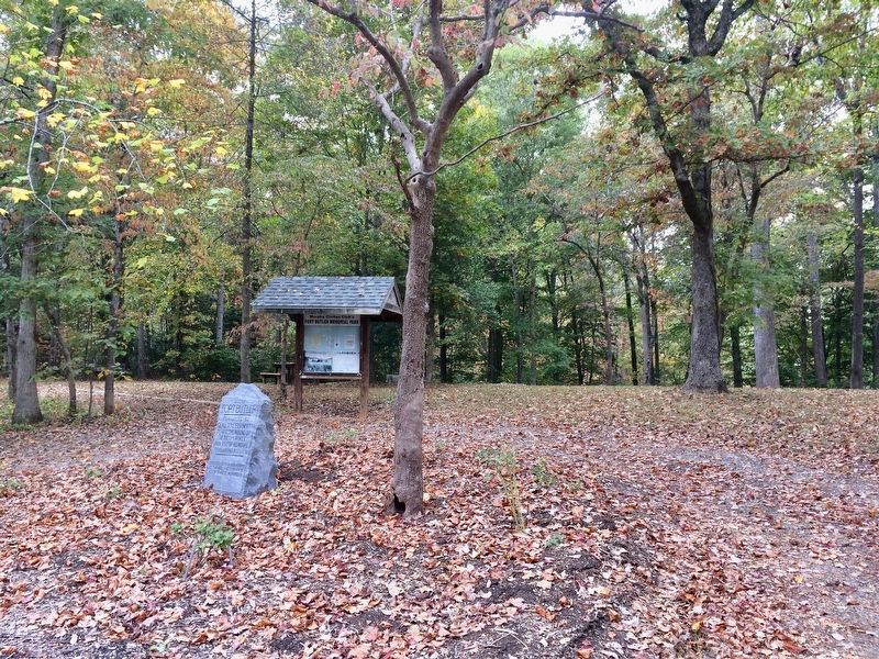 Site of Fort Butler Marker in small memorial park. image. Click for full size.