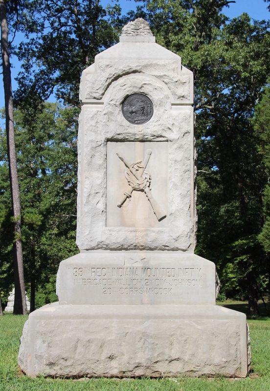39th Indiana Mounted Infantry Marker image. Click for full size.