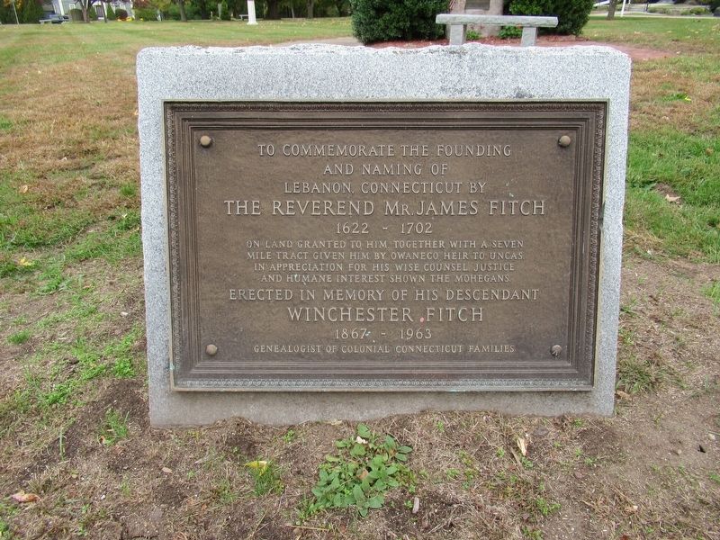 Founding of Lebanon, Connecticut Marker image. Click for full size.