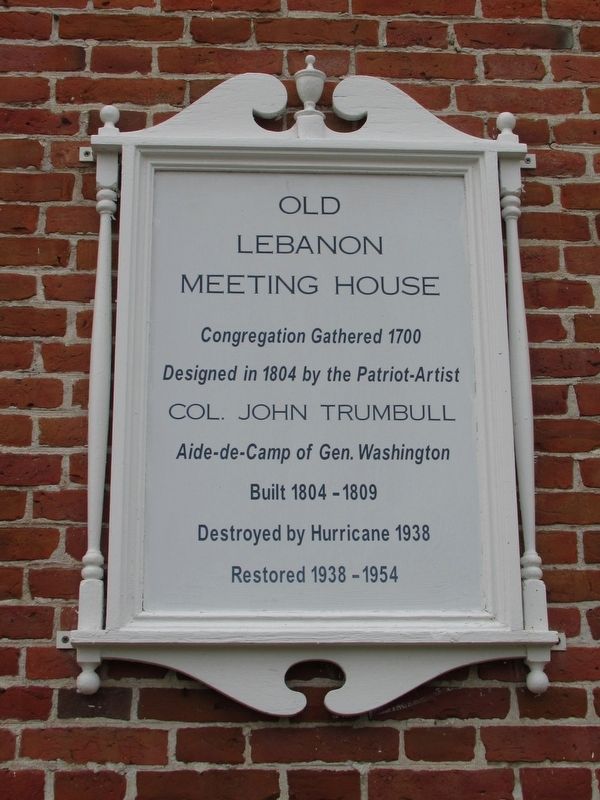 Old Lebanon Meeting House Marker image. Click for full size.