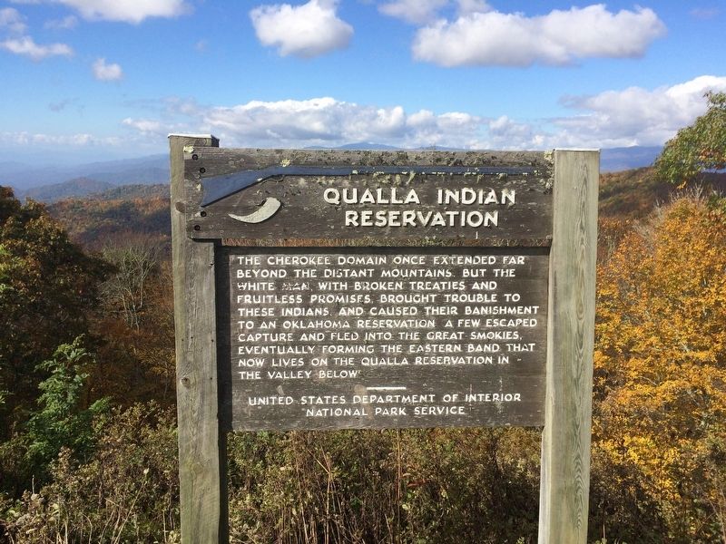 Qualla Indian Reservation Marker image. Click for full size.