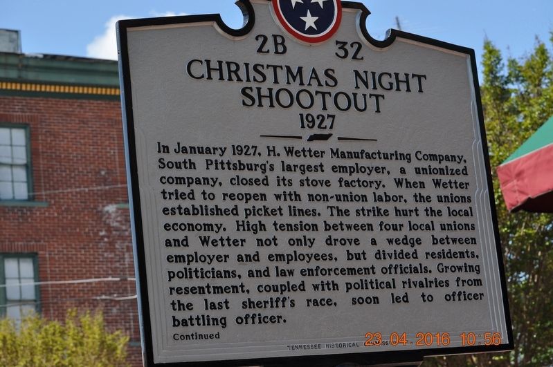 Christmas Night Shootout Marker image. Click for full size.