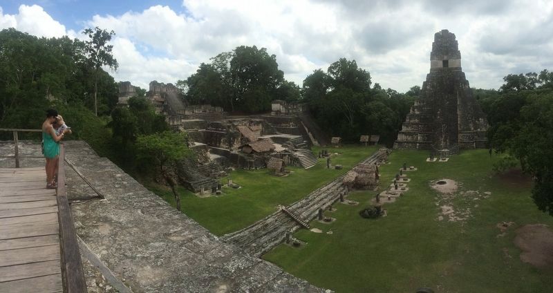 A view of the Northern Acropolis and Temple of the Great Jaguar from Temple II. Click for full size. A view of the Northern Acropolis and Temple of the Great Jaguar from Temple II image. Click for full size.