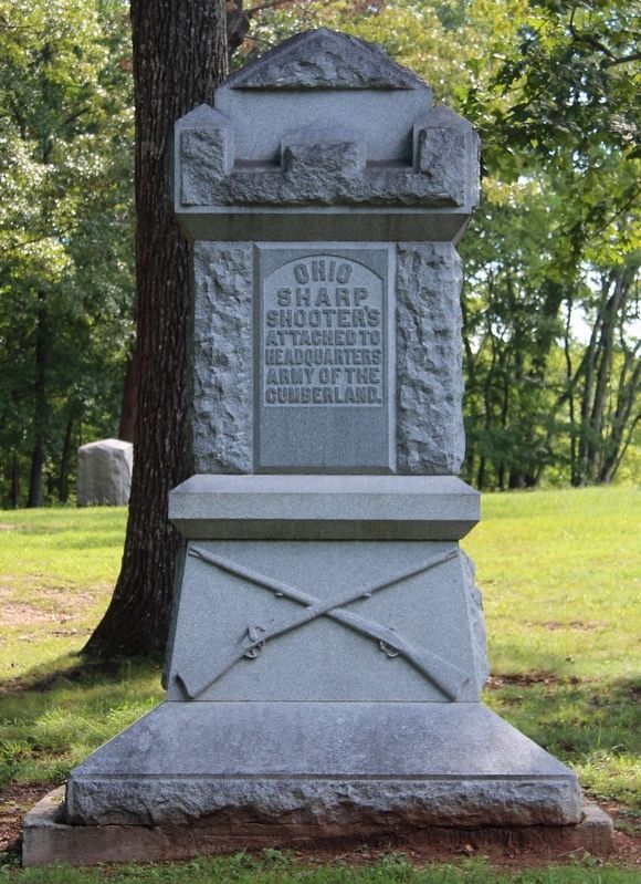 1st Battalion, Ohio Sharpshooters Marker. Click for full size. 1st Battalion, Ohio Sharpshooters Marker image. Click for full size.