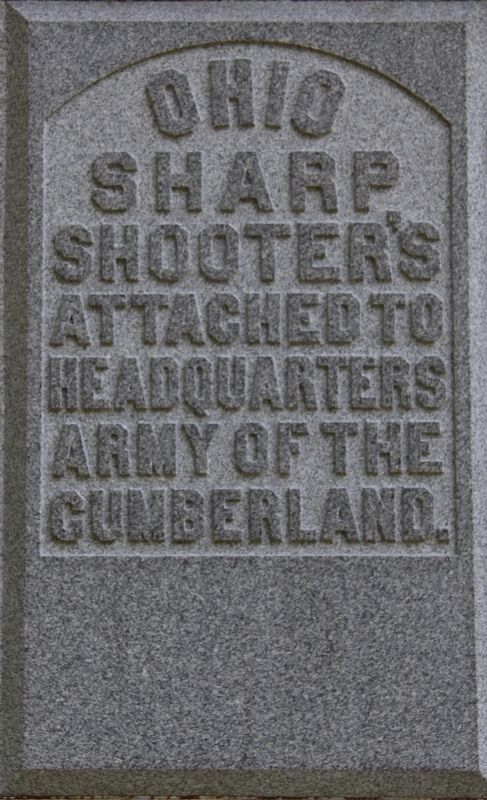 1st Battalion, Ohio Sharpshooters Marker. Click for full size. 1st Battalion, Ohio Sharpshooters Marker image. Click for full size.
