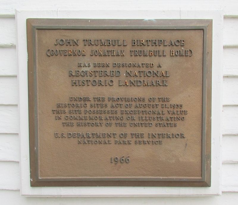 John Trumbull Birthplace Marker image. Click for full size.
