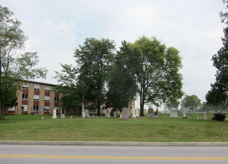 Shopp Cemetery and Marker - Looking South Across Simpson Ferry Road image. Click for full size.