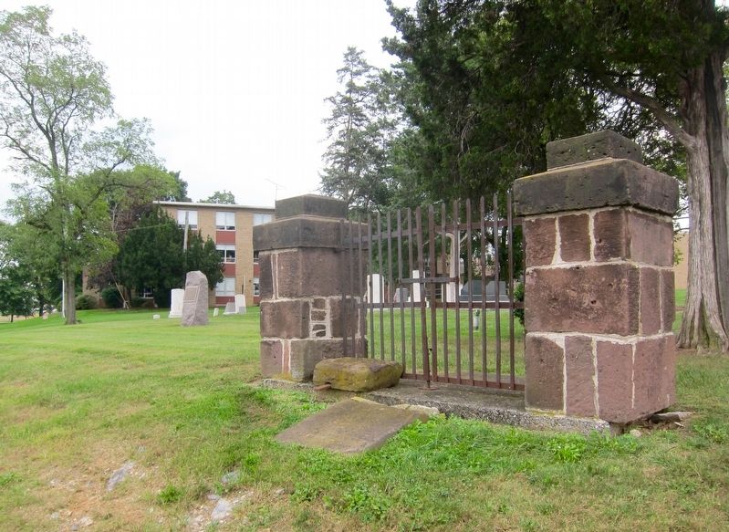 Shopp Cemetery - Gates with Marker in the Distance on the Left image. Click for full size.