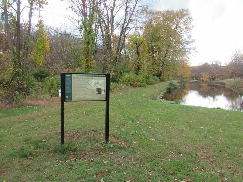 Marker on the Morris Canal image. Click for full size.