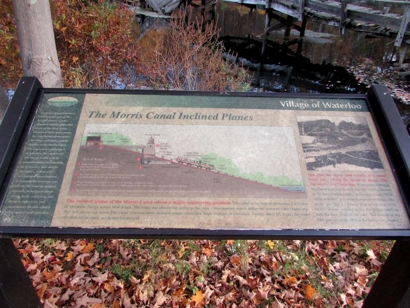 The Morris Canal Inclined Planes Marker. Click for full size. The Morris Canal Inclined Planes Marker image. Click for full size.