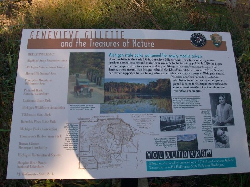Genevieve Gillette and the Treasures of Nature Marker image. Click for full size.