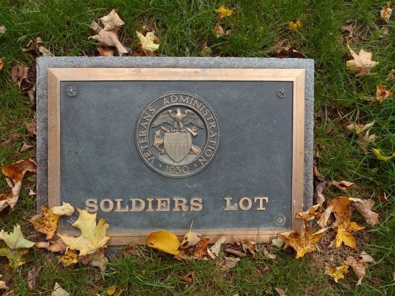 Soldiers' Lot Plaque image. Click for full size.