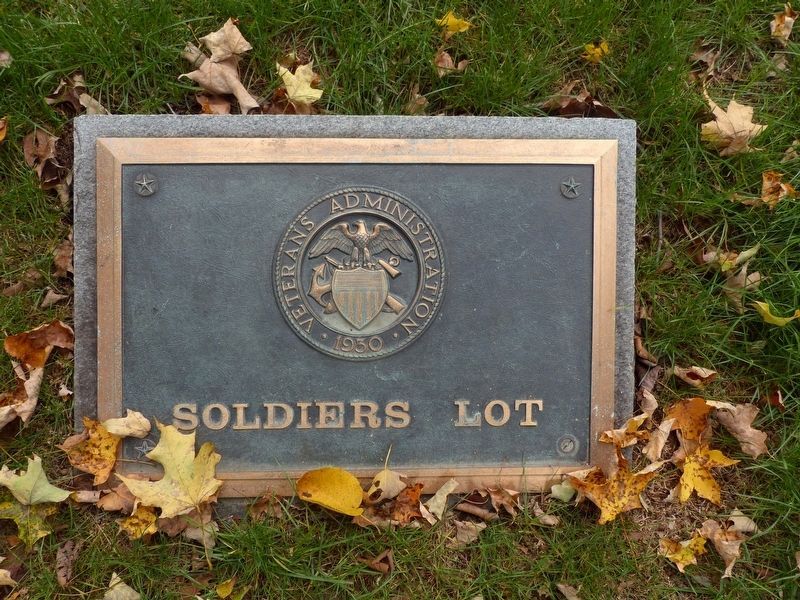 Soldiers' Lot Plaque. Click for full size. Soldiers' Lot Plaque image. Click for full size.