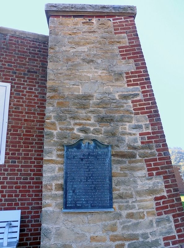 Wall Section Through Rampart of Fort Pitt Marker. Click for full size. Wall Section Through Rampart of Fort Pitt Marker image. Click for full size.
